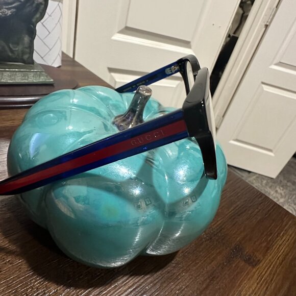 Authentic Gucci GG0005OZ 001 Eyeglass Frames — Black, Navy blue with Red Stripes - Picture 10 of 14